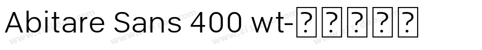 Abitare Sans 400 wt字体转换